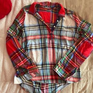 Multi colored plaid long sleeve